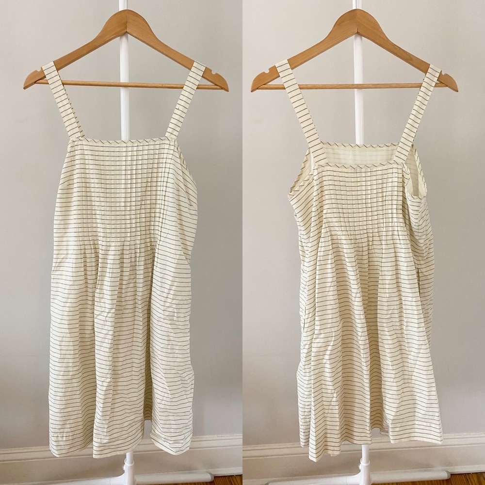 Madewell Lined Cami Dress, Blue Stripes, 4